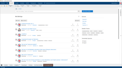 Screenshot aus dem DMS ELO Knowledge